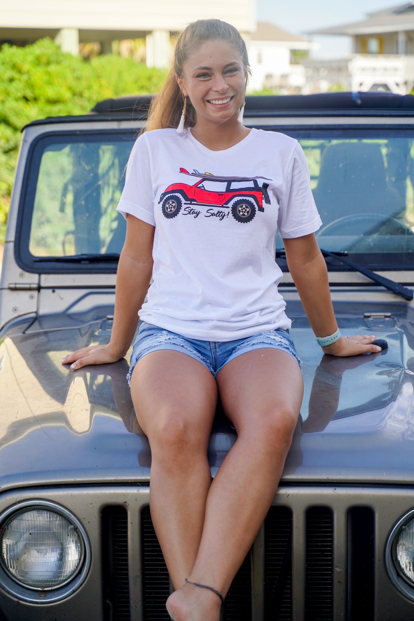 "Stay Salty!" Surf Jeep Tee