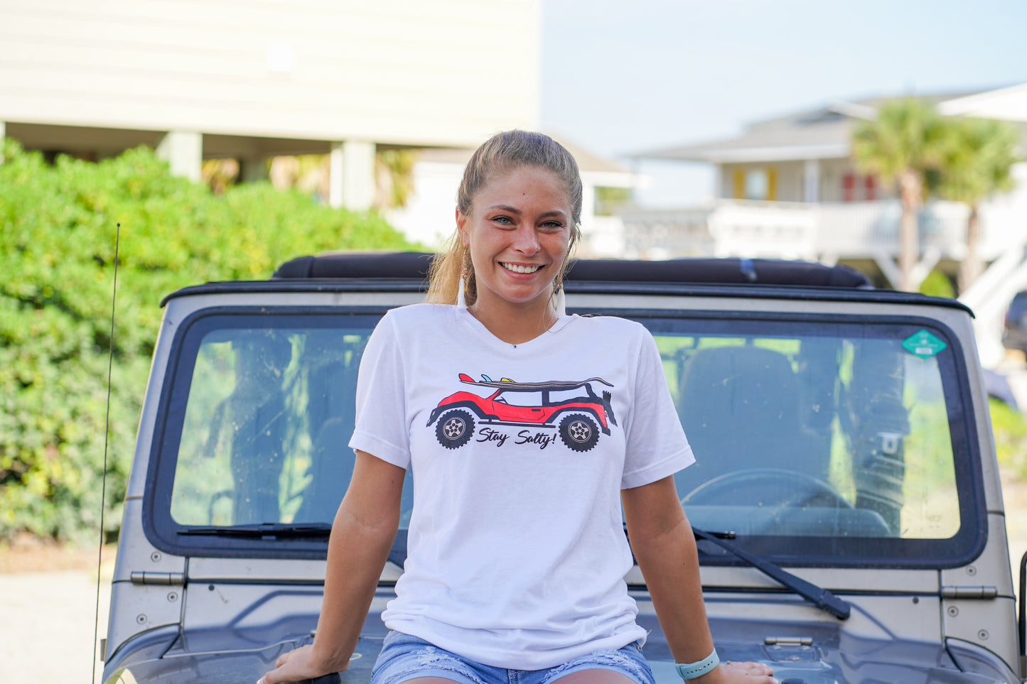 "Stay Salty!" Surf Jeep Tee