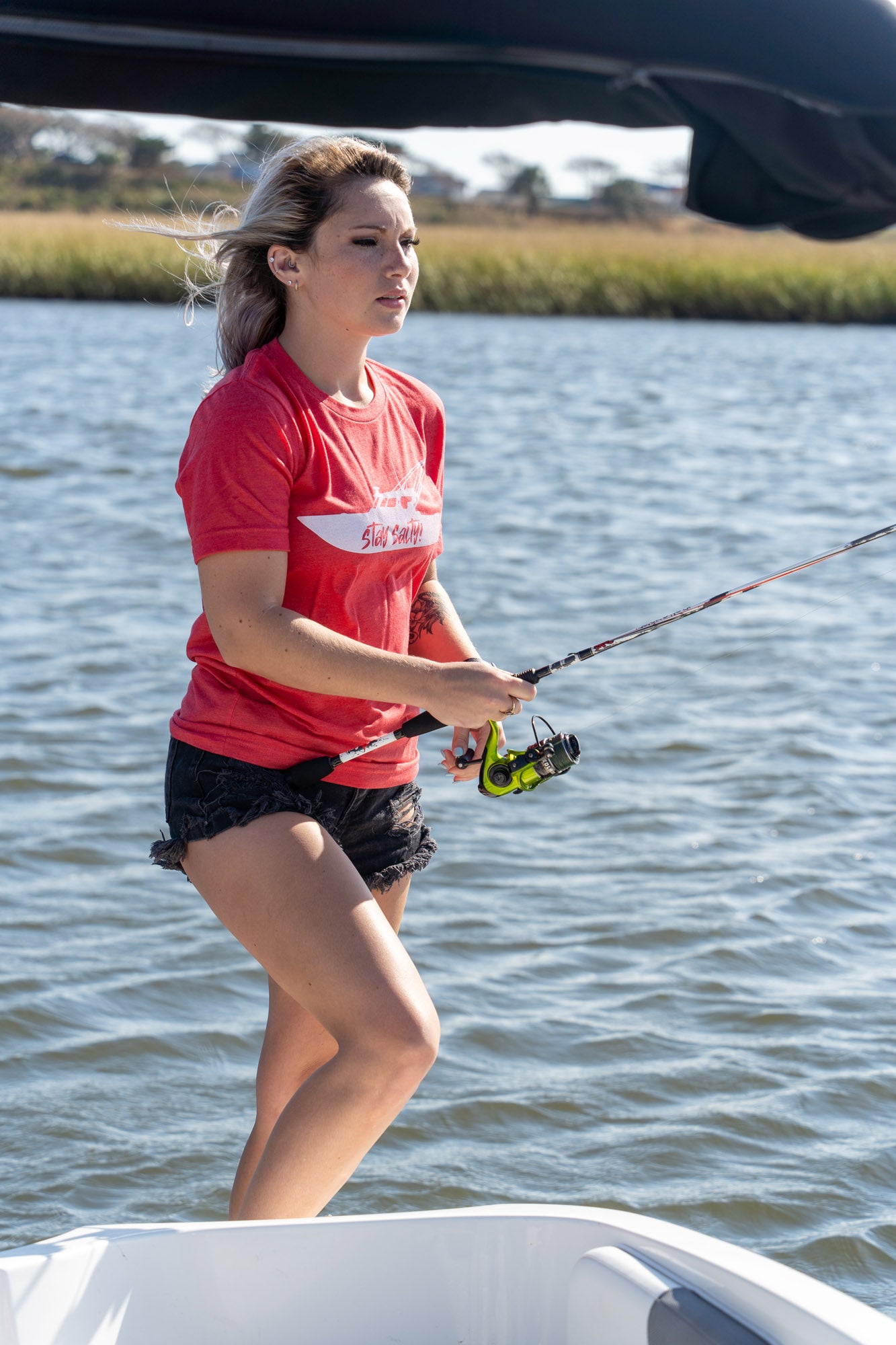 "Stay Salty!"™ Fishing Boat Tee