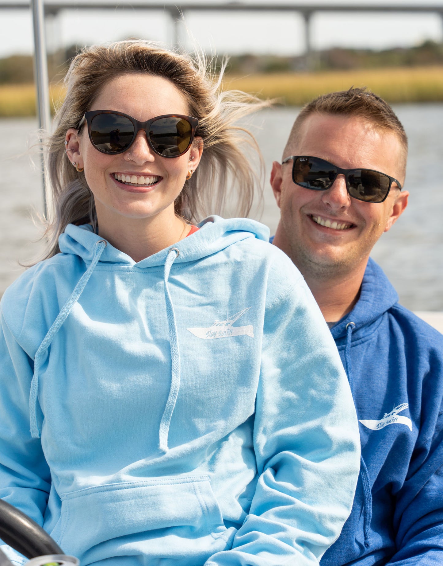 "Stay Salty!" Boat - Mid-weight Beach Hoodie
