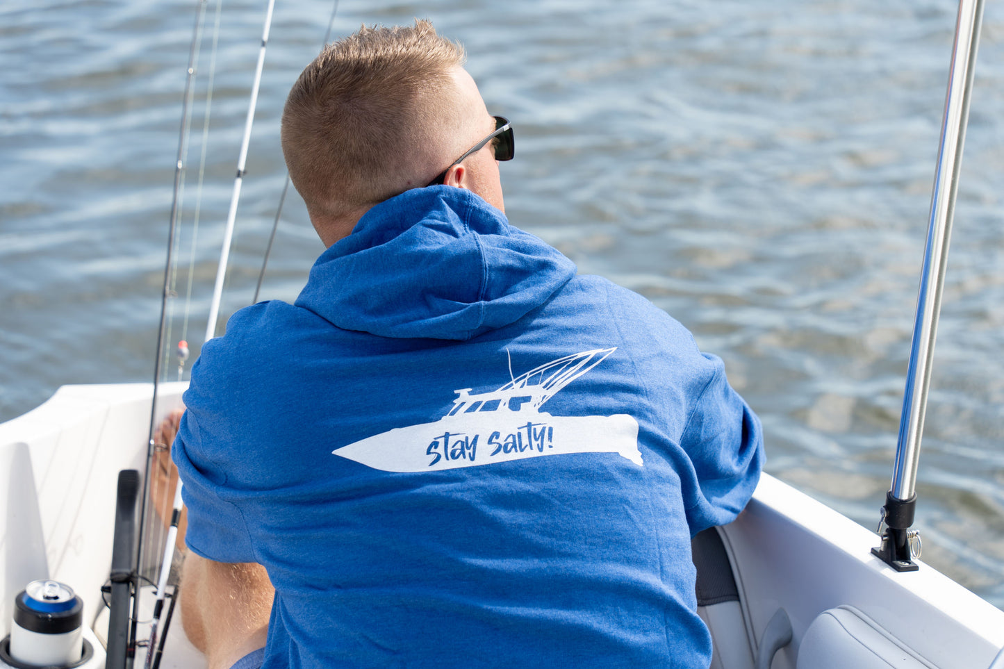 "Stay Salty!" Boat - Mid-weight Beach Hoodie