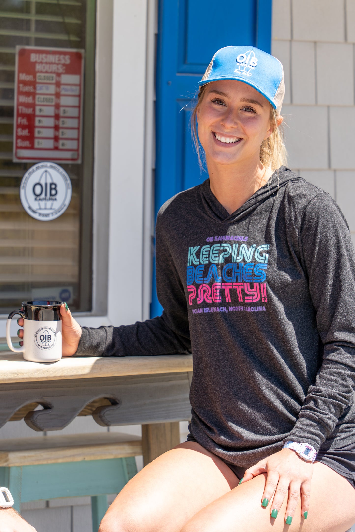 KahunaGirls "Keeping beaches pretty!" - Thin KA-Hoodie
