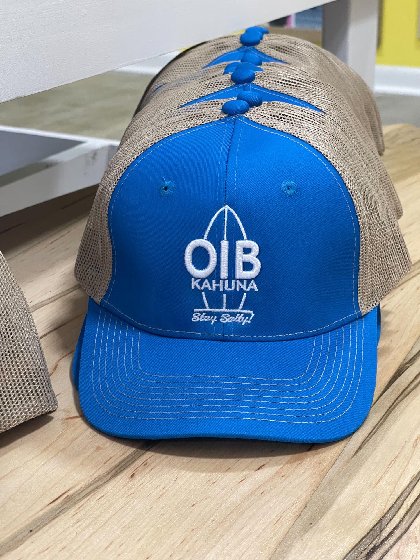 OIB Kahuna Surfboard Logo Trucker Hat