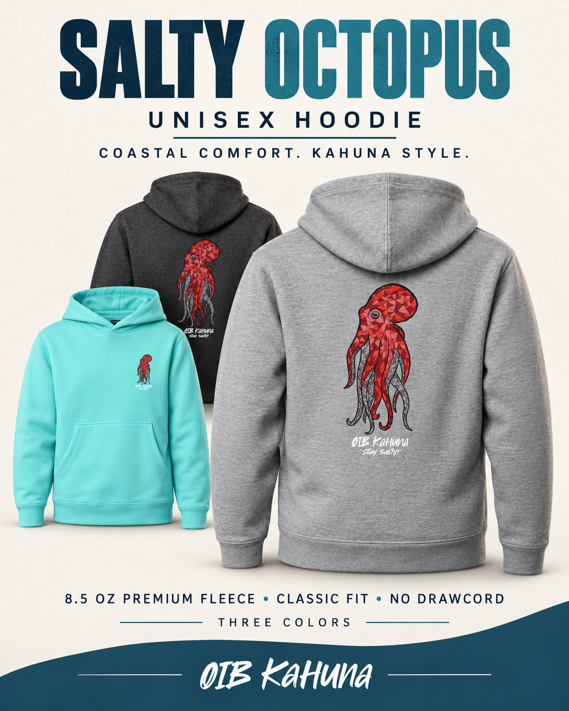 Salty Octopus Unisex Hoodie