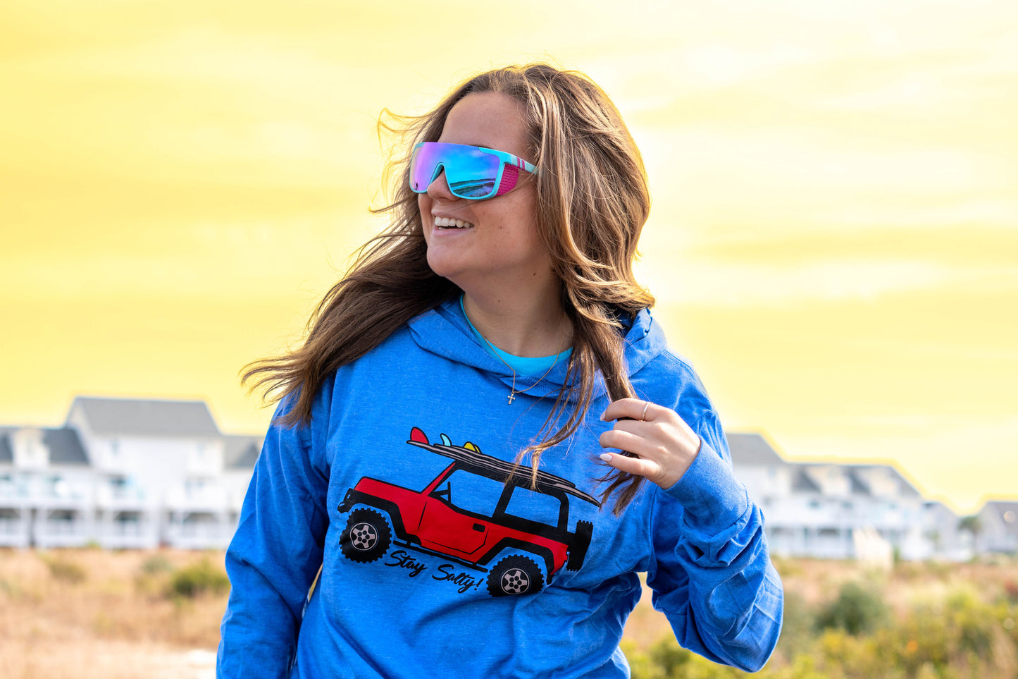 "Stay Salty!" Surf Jeep - Thin KA-Hoodie