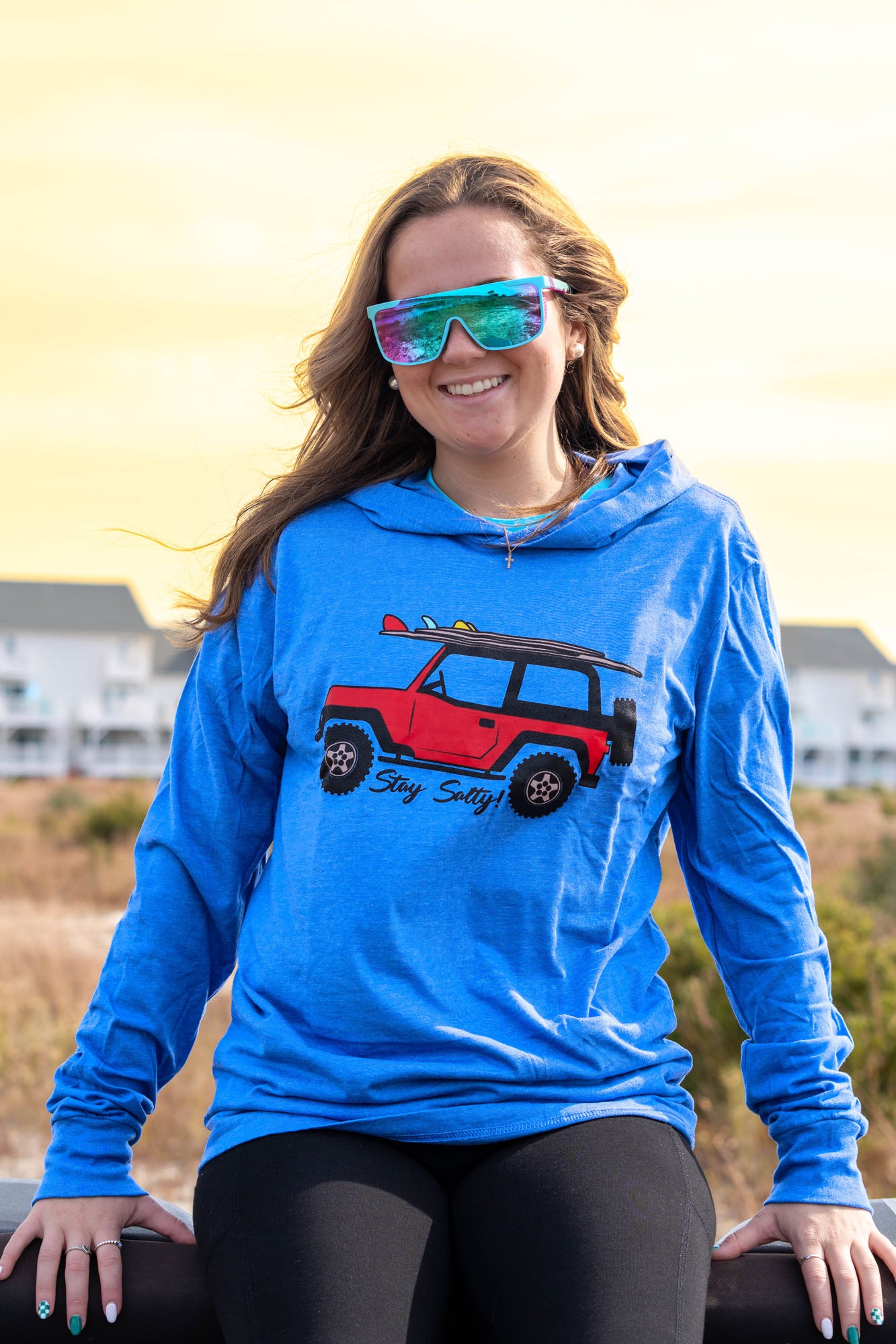 "Stay Salty!" Surf Jeep - Thin KA-Hoodie