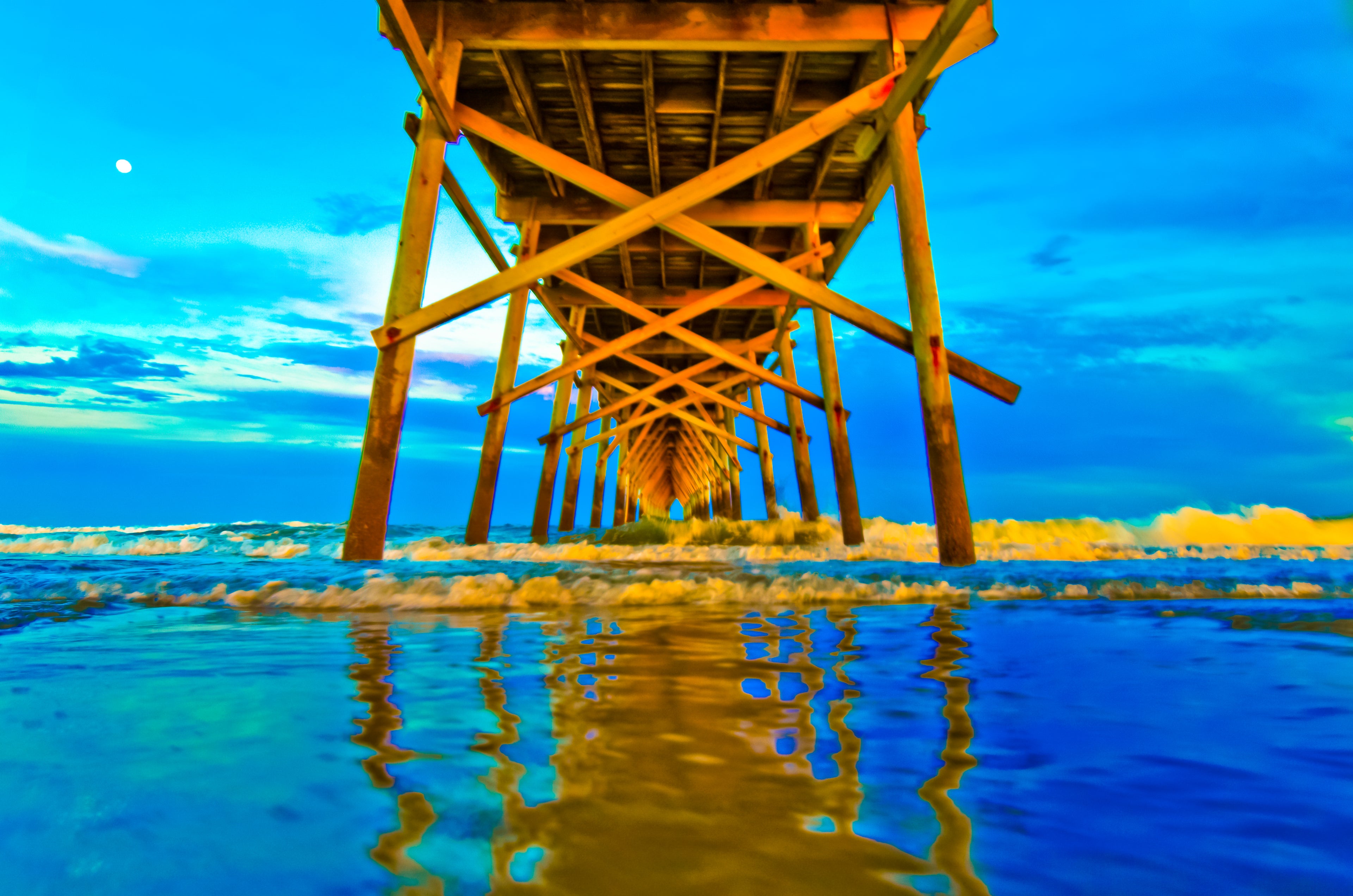 Sunset Beach Glass Prints