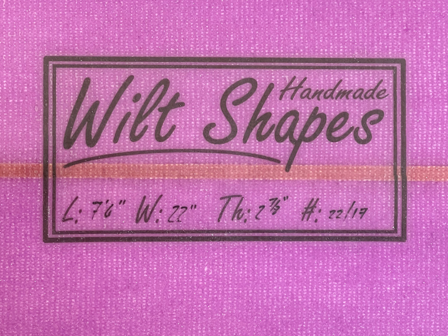 Wilt Shapes - Custom 7'6" Twin Fin